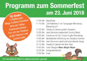 Programm Sommerfest 2018 in Merseburg