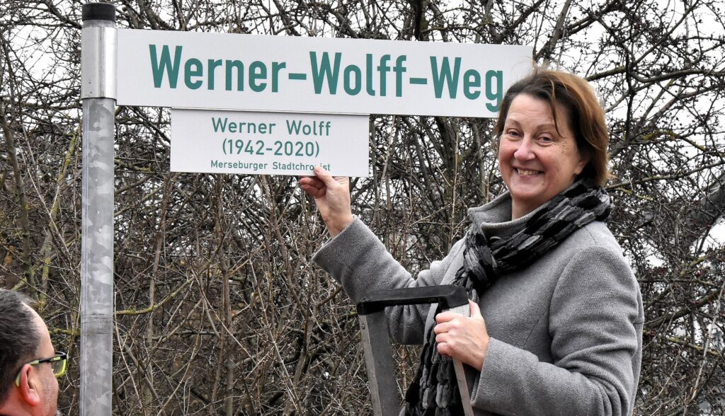 WG Aufbau Merseburg Einweihung Werner-Wolff-Weg