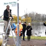 WG Aufbau Merseburg Einweihung Werner-Wolff-Weg