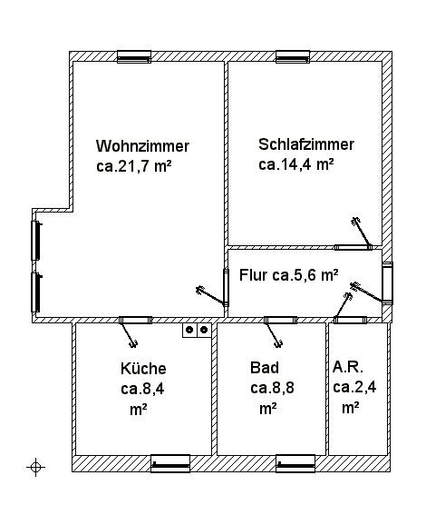 2-Raumwohnung mit Garten, Stellplatz und lediglich 2 Nachbarn im Haus - Foto 1